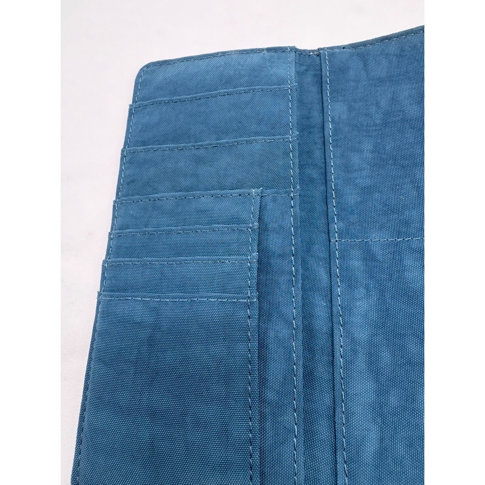 Kipling Brownie Organizer Wallet Trifold 7.5" x 4" Brown Blue‎ Checkerboard - Picture 6 of 10